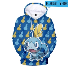 跨境专供亚马逊热销新款潮流pokemon印花3D带帽卫衣男女支持定制