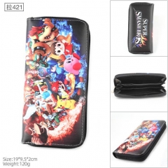 Nintendo Game Boy Cartoon Cosplay PU Purse Zipper Anime Long Wallet