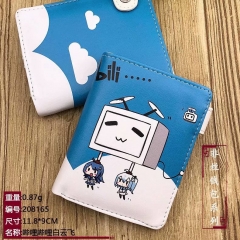 Bilibili Cartoon Cosplay Purse PU Leather Anime Short Wallet