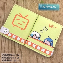 Bilibili Cartoon Cosplay Purse PU Leather Anime Short Wallet