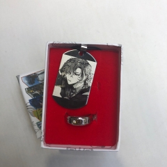 Bungo Stray Dogs Cartoon Cosplay Collection Alloy Anime Necklace+Ring