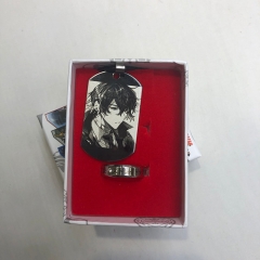 Bungo Stray Dogs Cartoon Cosplay Collection Alloy Anime Necklace+Ring