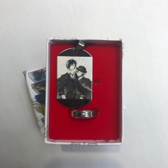 Bungo Stray Dogs Cartoon Cosplay Collection Alloy Anime Necklace+Ring