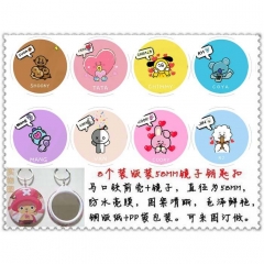 K-POP BTS Bulletproof Boy Scouts 8 Designs Mirror Anime Mirror Keychains (8pcs/set)