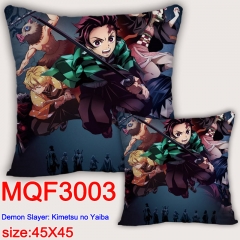 Demon Slayer: Kimetsu no Yaiba Cartoon Cosplay Double Side Decorative Chair Cushion Cartoon Anime Square Pillow 45X45