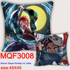 Demon Slayer: Kimetsu no Yaiba Cartoon Cosplay Double Side Decorative Chair Cushion Cartoon Anime Square Pillow 45X45