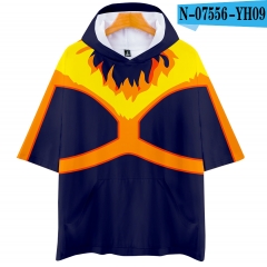 Boku no Hero Academia/My Hero Academia Anime 3D Print Casual Short Sleeve T Shirt Hooded Hoodie