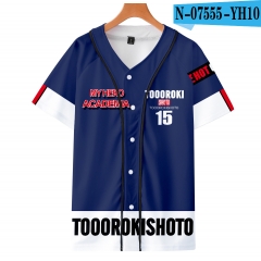 Boku no Hero Academia/My Hero Academia Series Anime 3D Printed SBaseball Short Sleeve T Shirt