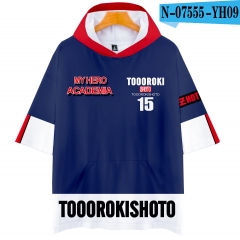 Boku no Hero Academia/My Hero Academia Anime 3D Print Casual Short Sleeve T Shirt Hooded Hoodie