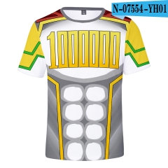 Boku no Hero Academia/My Hero Academia Series Anime 3D Printed SBaseball Short Sleeve T Shirt