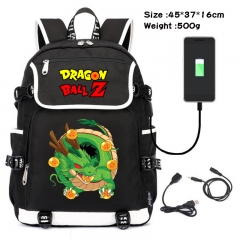 Dragon Ball Z Anime Cosplay Cartoon Waterproof Canvas Colorful USB Charging Backpack Bag