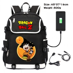 Dragon Ball Z Anime Cosplay Cartoon Waterproof Canvas Colorful USB Charging Backpack Bag