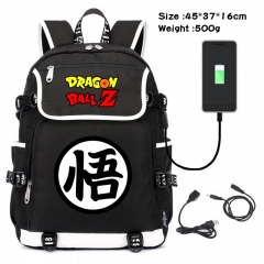 Dragon Ball Z Anime Cosplay Cartoon Waterproof Canvas Colorful USB Charging Backpack Bag
