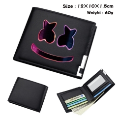 DJ Marshmello Anime Cosplay PU Purse Folding Anime Short Wallet