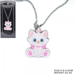 The Aristocats Cartoon Pendant Fashion Jewelry Anime Alloy Necklace