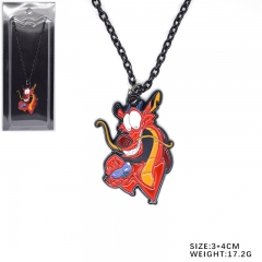 Mulan Cartoon Pendant Fashion Jewelry Anime Alloy Necklace