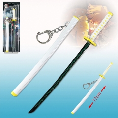 鬼灭之刃我妻善逸日轮刀17cm带鞘武器挂扣