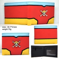 One Piece Luffy Cartoon Design Coin Purse Wholesale Rubber Anime PVC Wallet