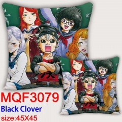黑色四叶草-MQF3079-1-双面全彩抱枕靠枕-45X45CM