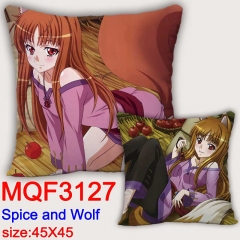 Spice And Wolf  Cartoon Cosplay Double Side Decorative Chair Cushion Cartoon Anime Square Pillow 45X45