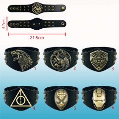 6 Style Punk Style Game Cosplay Anime Bracelet Bangles