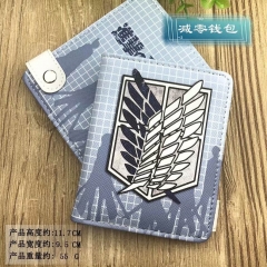 Attack on Titan/Shingeki No Kyojin Cartoon Cosplay Purse PU Leather Anime Short Wallet