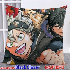 Black Clover Cartoon Cosplay Double Side Decorative Chair Cushion Cartoon Anime Square Pillow 45X45