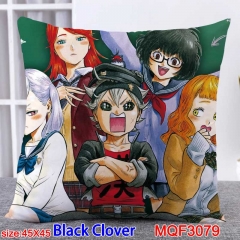 Black Clover Cartoon Cosplay Double Side Decorative Chair Cushion Cartoon Anime Square Pillow 45X45