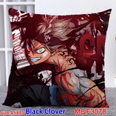 Black Clover Cartoon Cosplay Double Side Decorative Chair Cushion Cartoon Anime Square Pillow 45X45