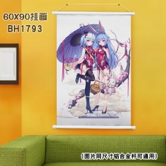 (60X90)BH1793-bilibili 动漫白色塑料杆挂画