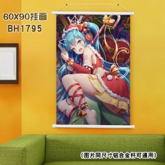 (60X90)BH1795-VOCALOID初音 动漫白色塑料杆挂画