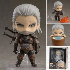 Q版粘土 巫师3 狂猎 907# 杰洛特 白狼 Geralt 可动换脸公仔 一件48个 高约10cm