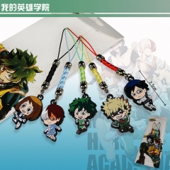 My Hero Academia Cartoon Model 5 Figures Pendant  Wholesale Anime Phone Strap