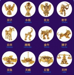 圣斗士星矢 黄道十二宫战士 盲盒黄金圣衣12星座 盒蛋 盒装手办摆件模型 高约2.5-6CM 一箱30套个