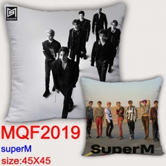 韩国男团 Super M   MQF2019 双面全彩抱枕靠枕-45X45CM