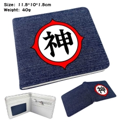 Dragon Ball Z Denim Folding Coin Purse Anime Wallet