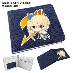 Fairy Tail Denim Folding Coin Purse Anime Wallet