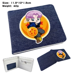 Dragon Ball Z Denim Folding Coin Purse Anime Wallet