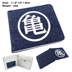 Dragon Ball Z Denim Folding Coin Purse Anime Wallet