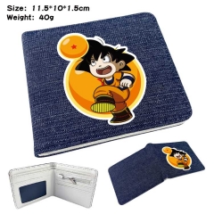 Dragon Ball Z Denim Folding Coin Purse Anime Wallet
