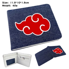 Naruto Denim Folding Coin Purse Anime Wallet