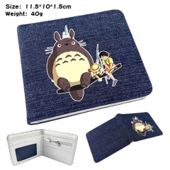 My Neighbor Totoro Denim Folding Coin Purse Anime Wallet