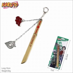 Naruto Cartoon Weapon Pendants Key Ring Decoration Anime Keychain 15cm