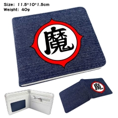 Dragon Ball Z Denim Folding Coin Purse Anime Wallet