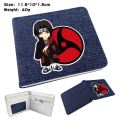 Naruto Denim Folding Coin Purse Anime Wallet