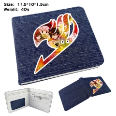 Fairy Tail Denim Folding Coin Purse Anime Wallet