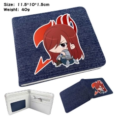 Fairy Tail Denim Folding Coin Purse Anime Wallet