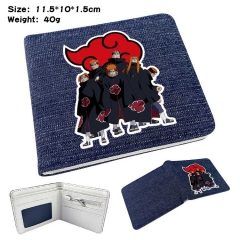 Naruto Denim Folding Coin Purse Anime Wallet
