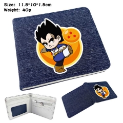 Dragon Ball Z Denim Folding Coin Purse Anime Wallet
