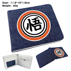 Dragon Ball Z Denim Folding Coin Purse Anime Wallet